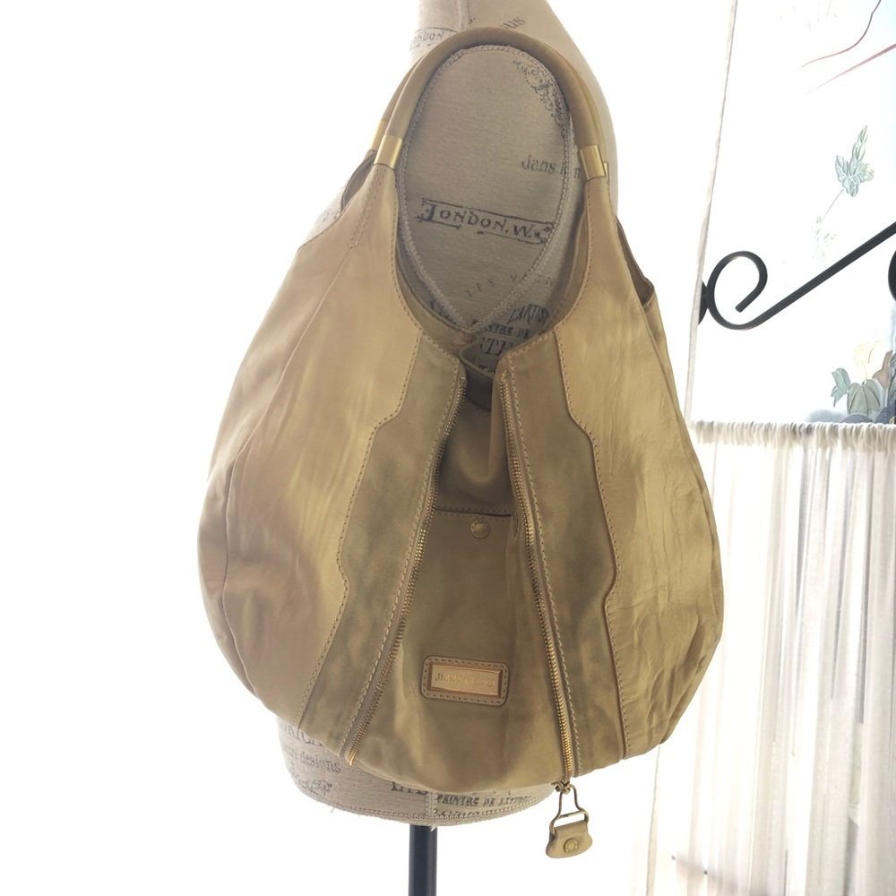 Jimmy Choo Zipper Shoulder Bag Mandah Middle Zip Gem